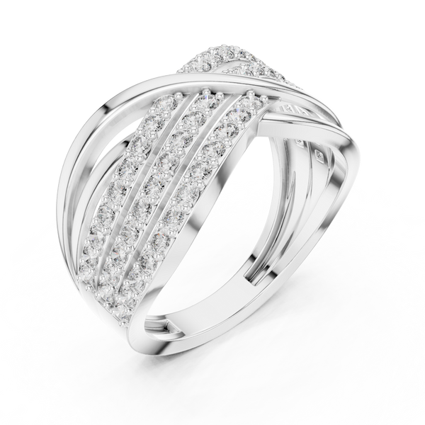 Silhouette Dark lab grown diamond ring