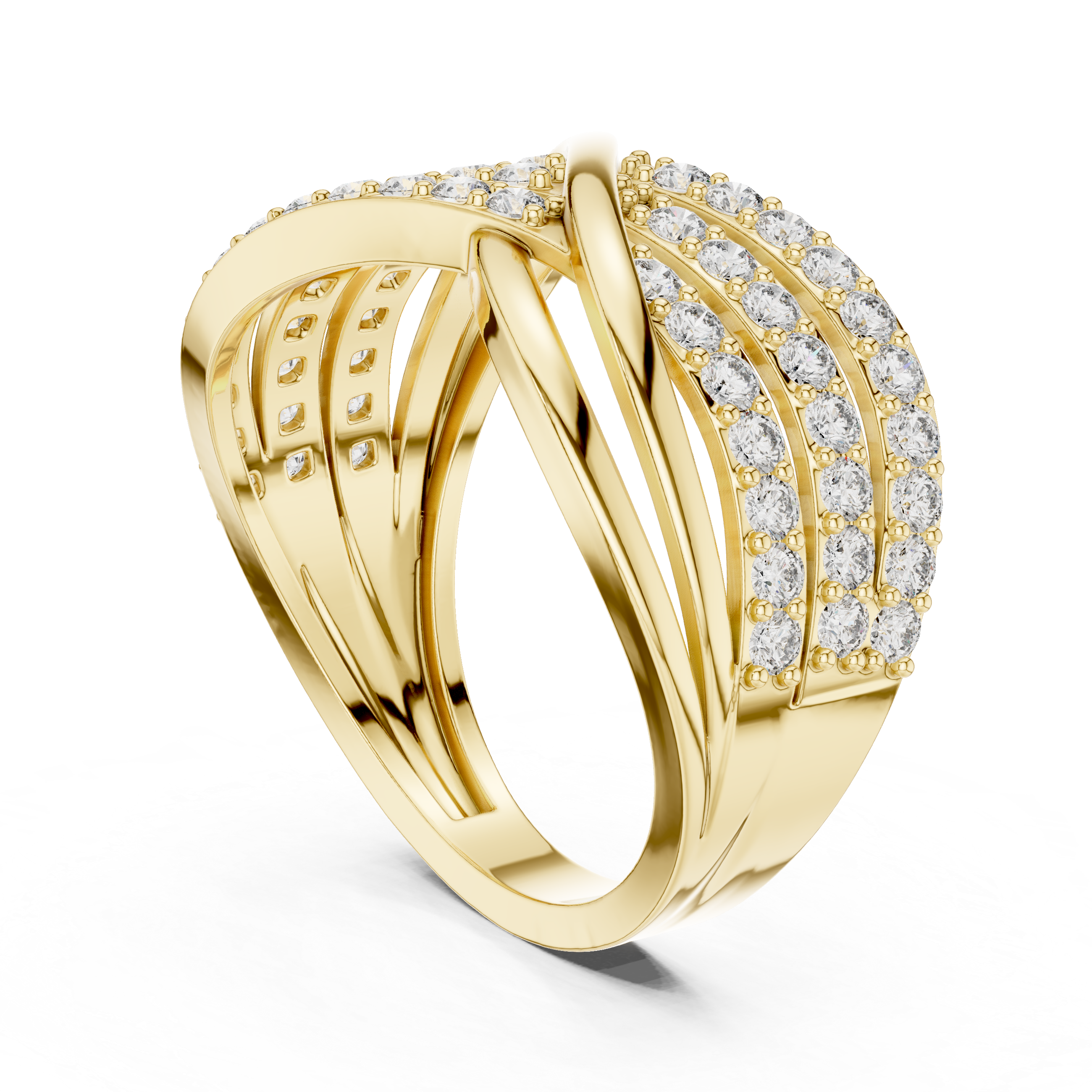 Silhouette Dark lab grown diamond ring