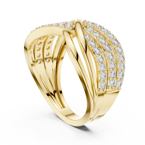 Silhouette Dark lab grown diamond ring