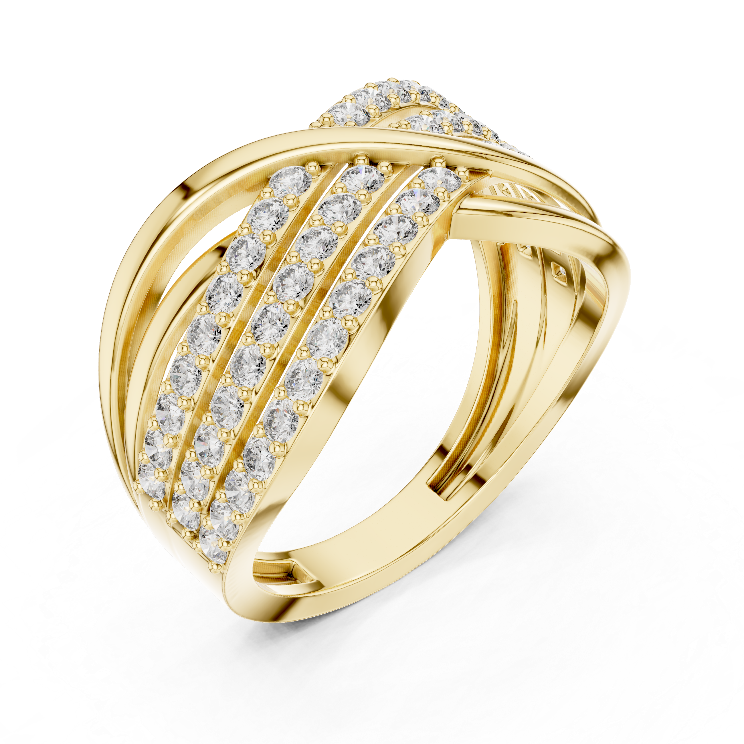 Silhouette Dark lab grown diamond ring