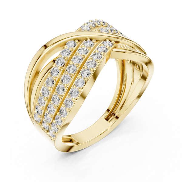 Silhouette Dark lab grown diamond ring