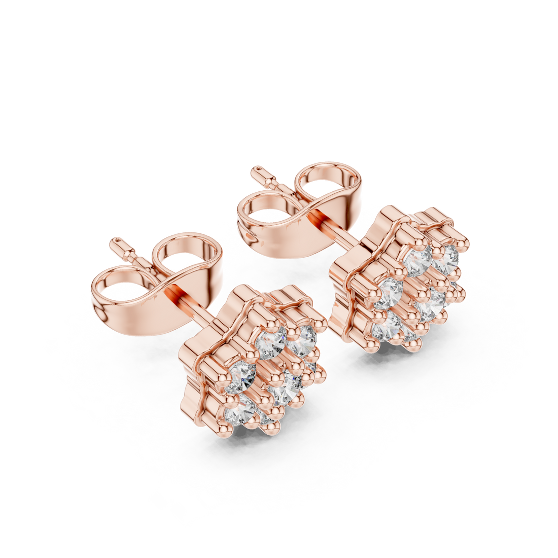 Home Spun lab grown diamond earring design