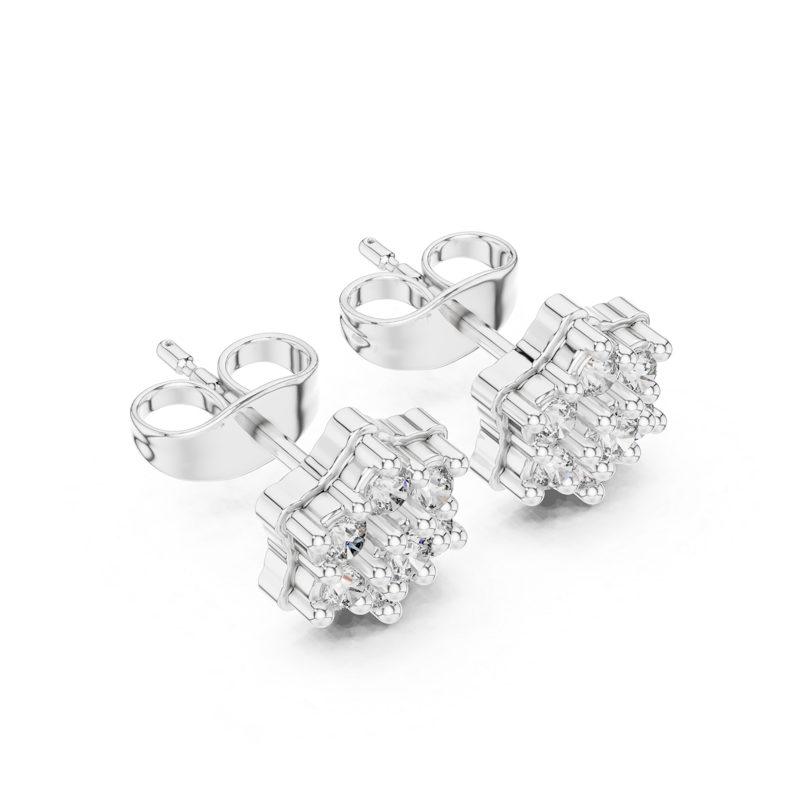 Home Spun lab grown diamond earring design