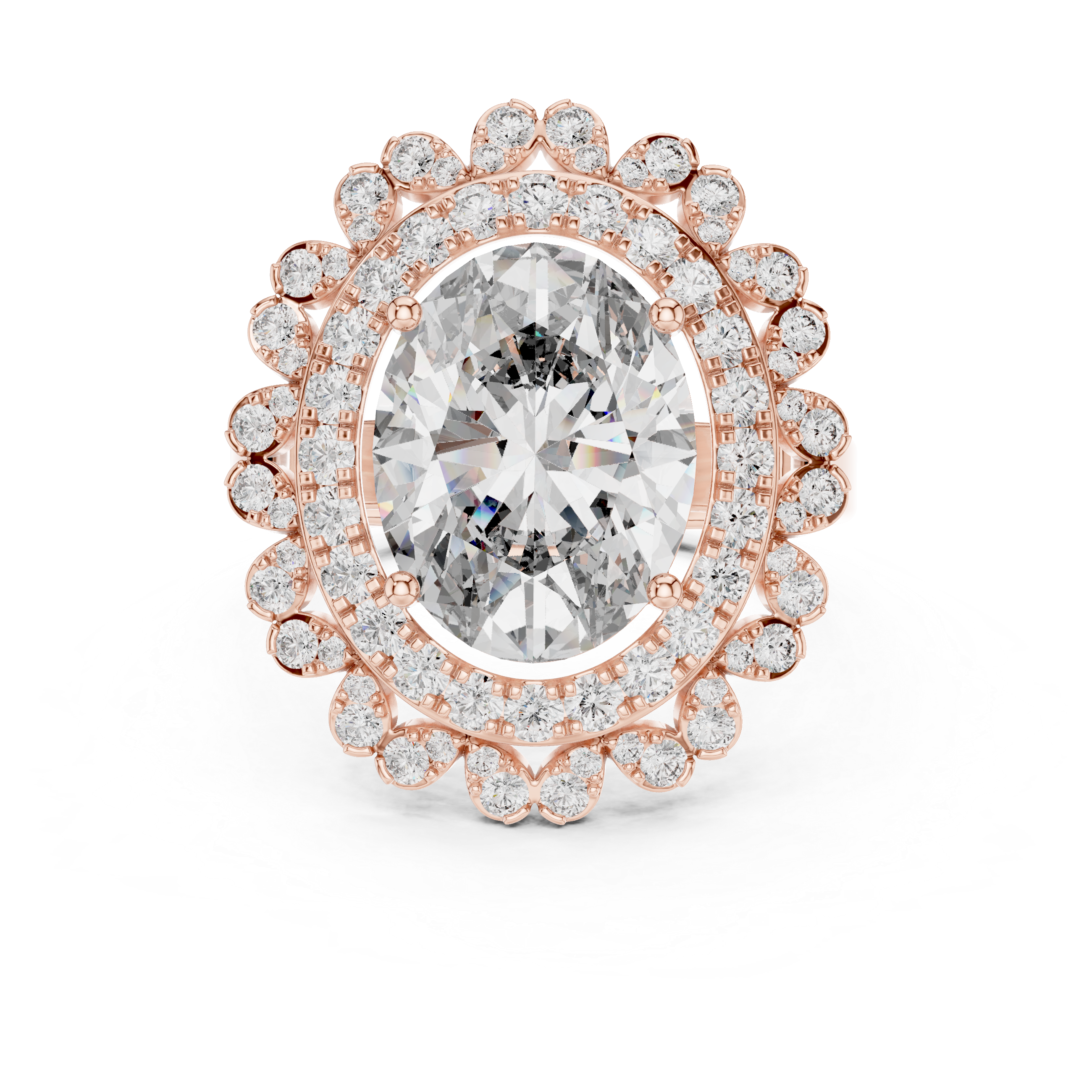 Crest Wave lab grown diamond ring