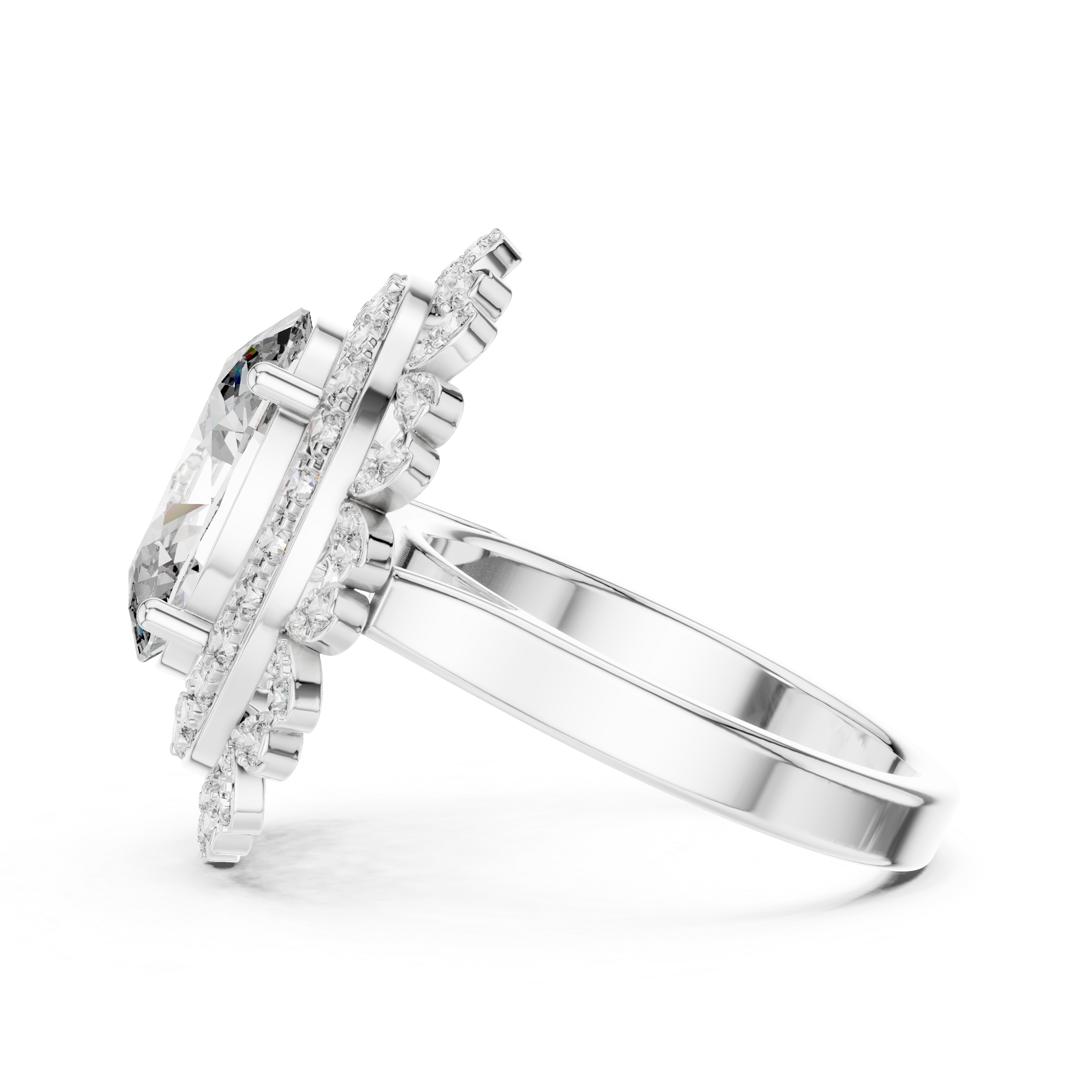 Crest Wave lab grown diamond ring