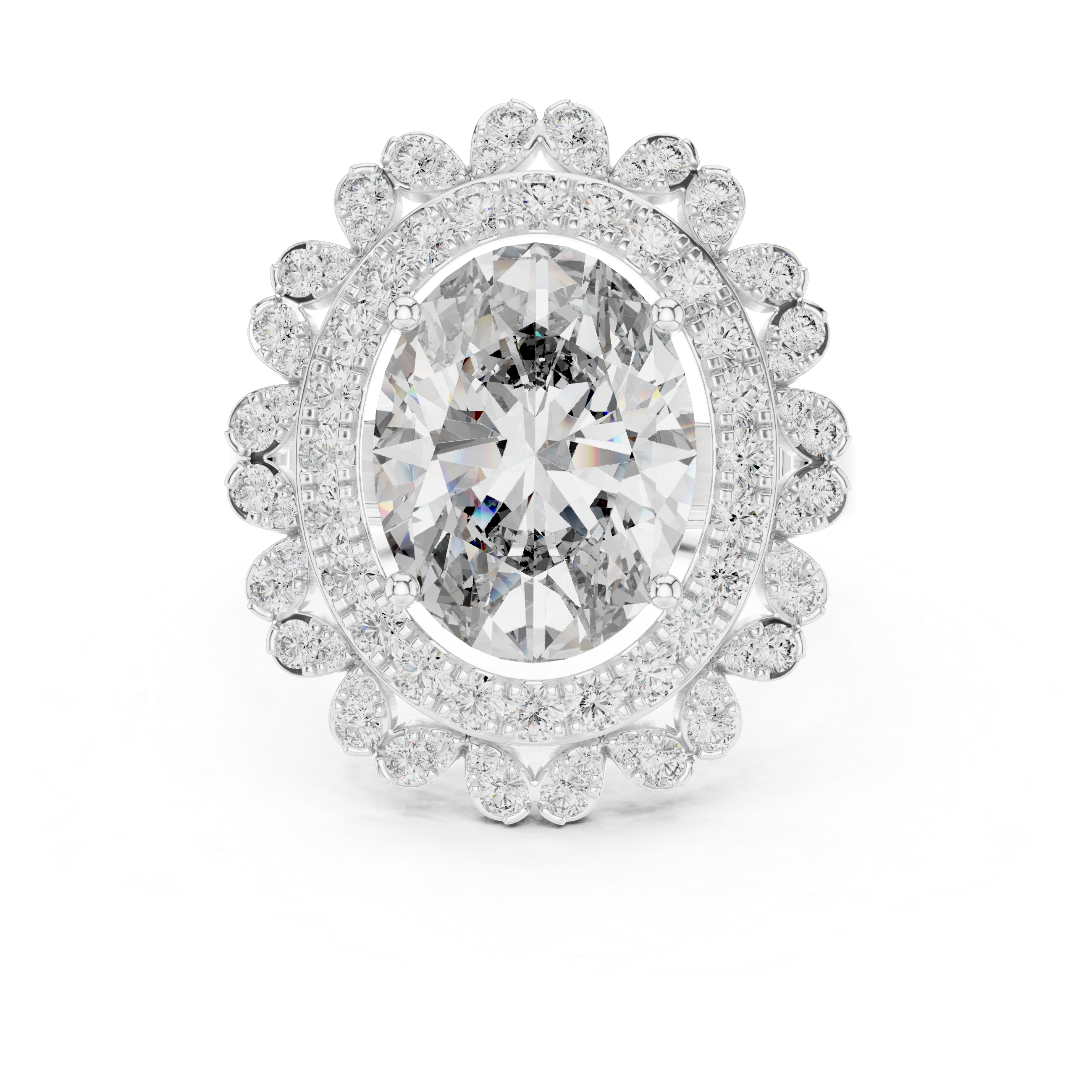 Crest Wave lab grown diamond ring