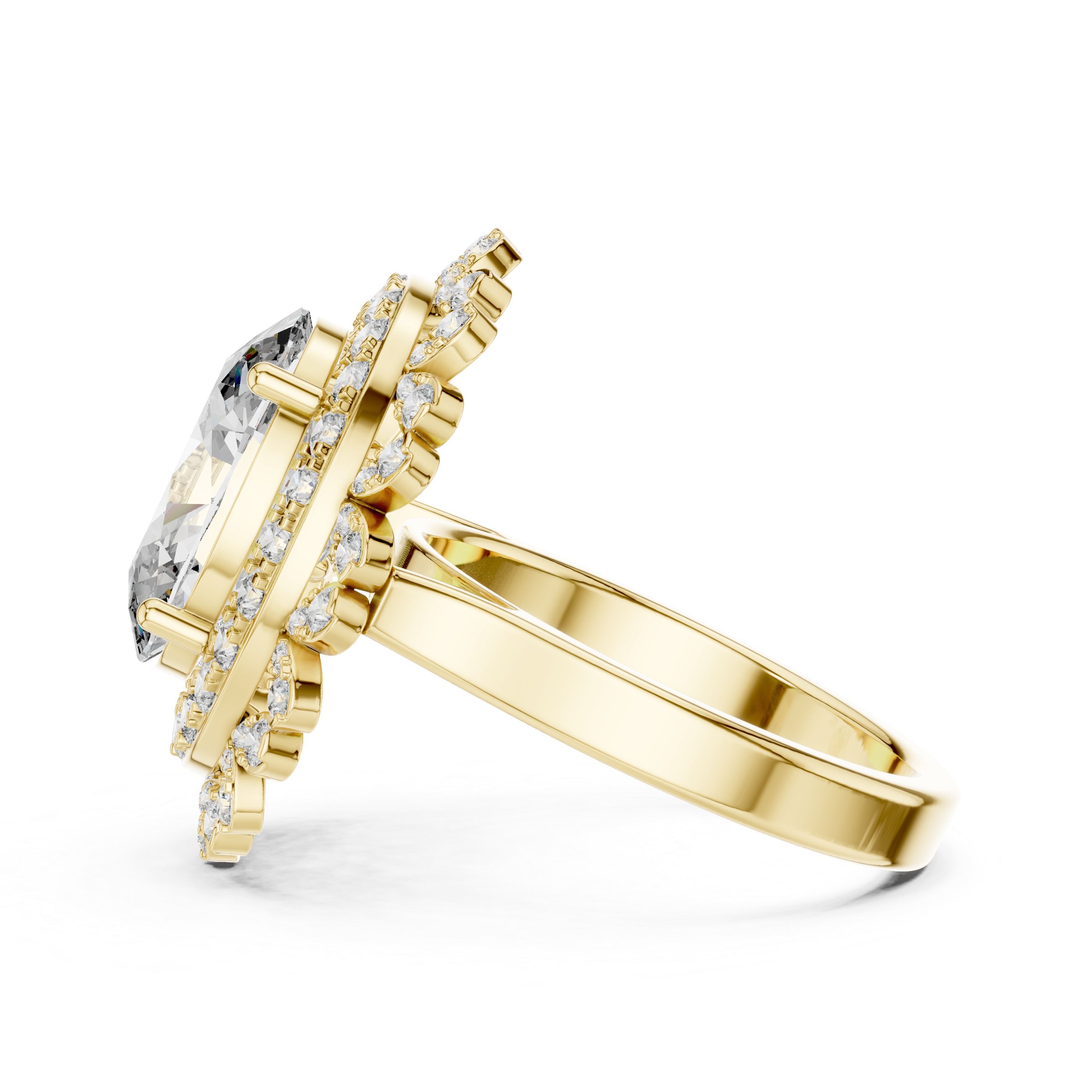 Crest Wave lab grown diamond ring