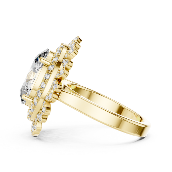 Crest Wave lab grown diamond ring
