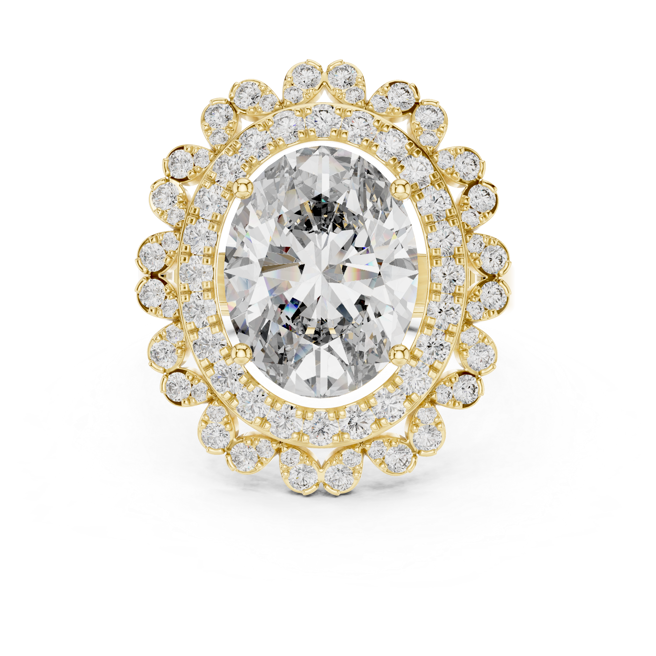 Crest Wave lab grown diamond ring