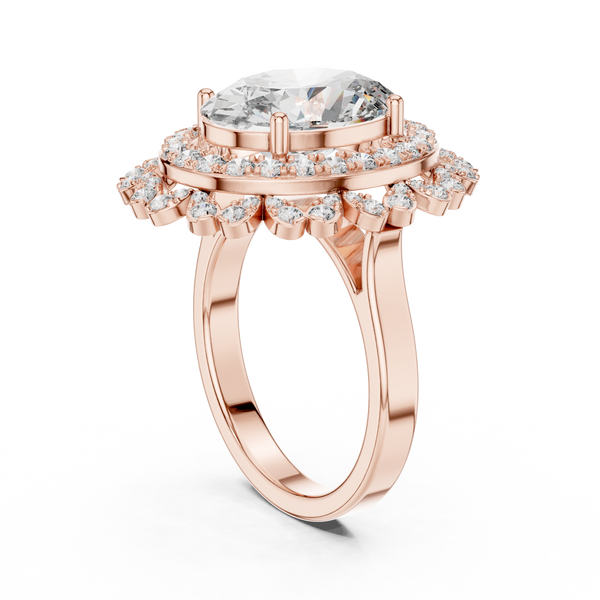 Crest Wave lab grown diamond ring