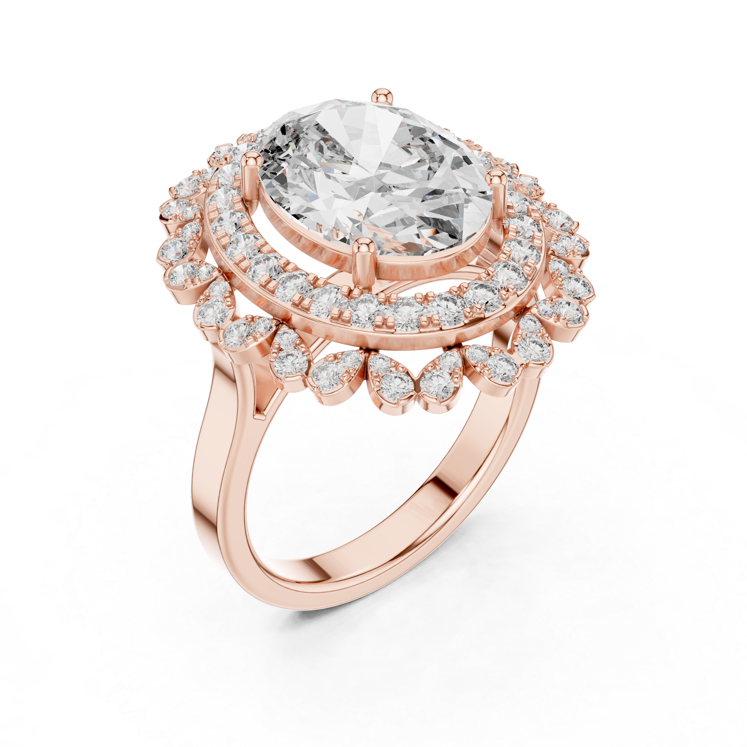 Crest Wave lab grown diamond ring