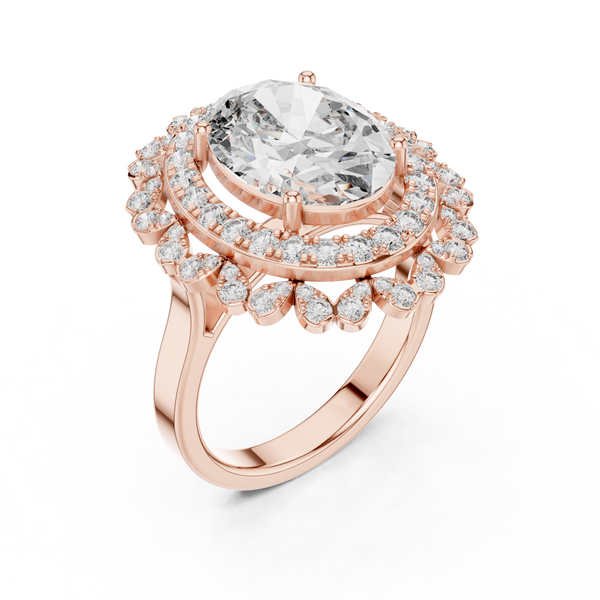 Crest Wave lab grown diamond ring