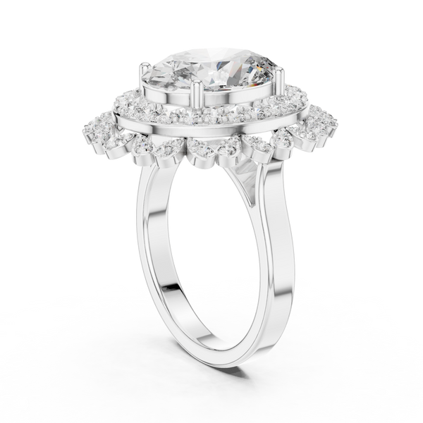 Crest Wave lab grown diamond ring