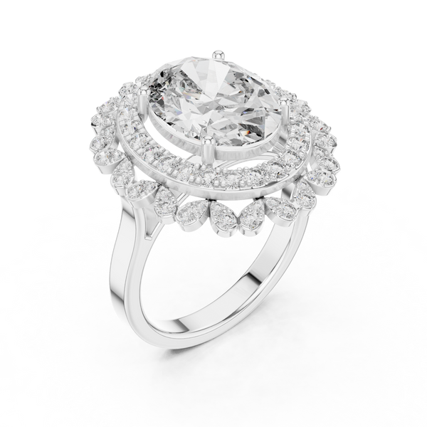Crest Wave lab grown diamond ring