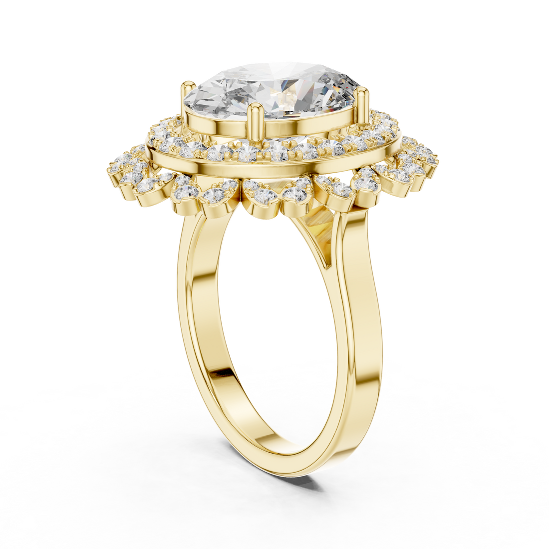 Crest Wave lab grown diamond ring