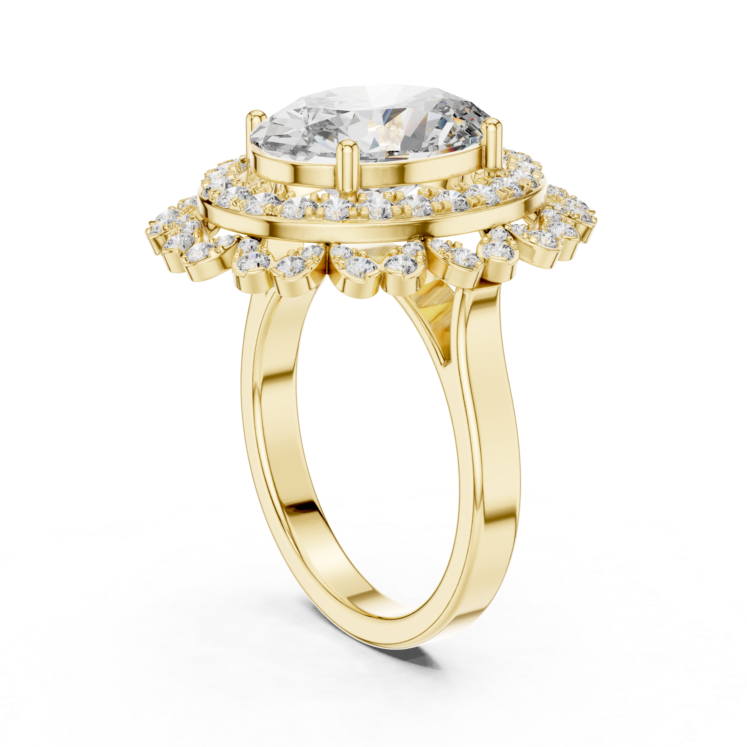 Crest Wave lab grown diamond ring
