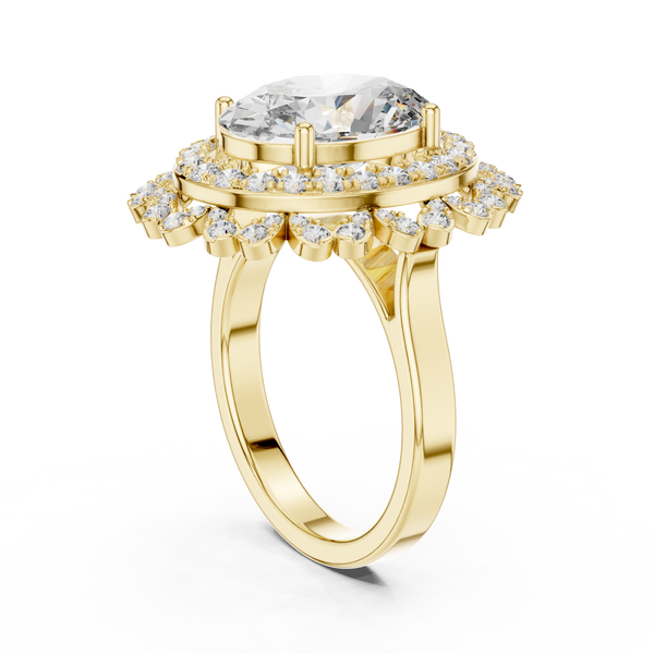Crest Wave lab grown diamond ring