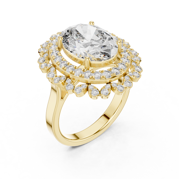 Crest Wave lab grown diamond ring