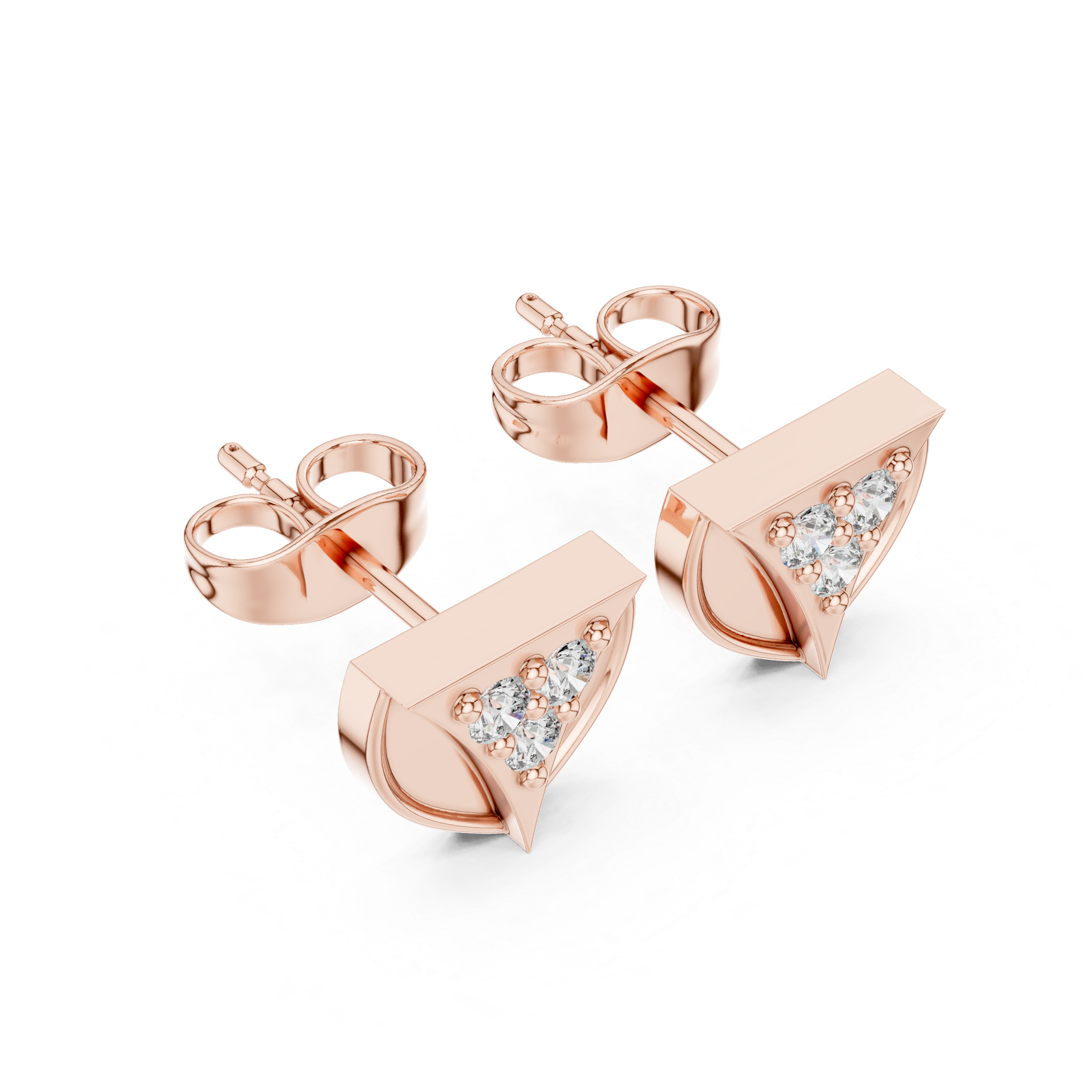 Royal Flush lab grown diamond earring design