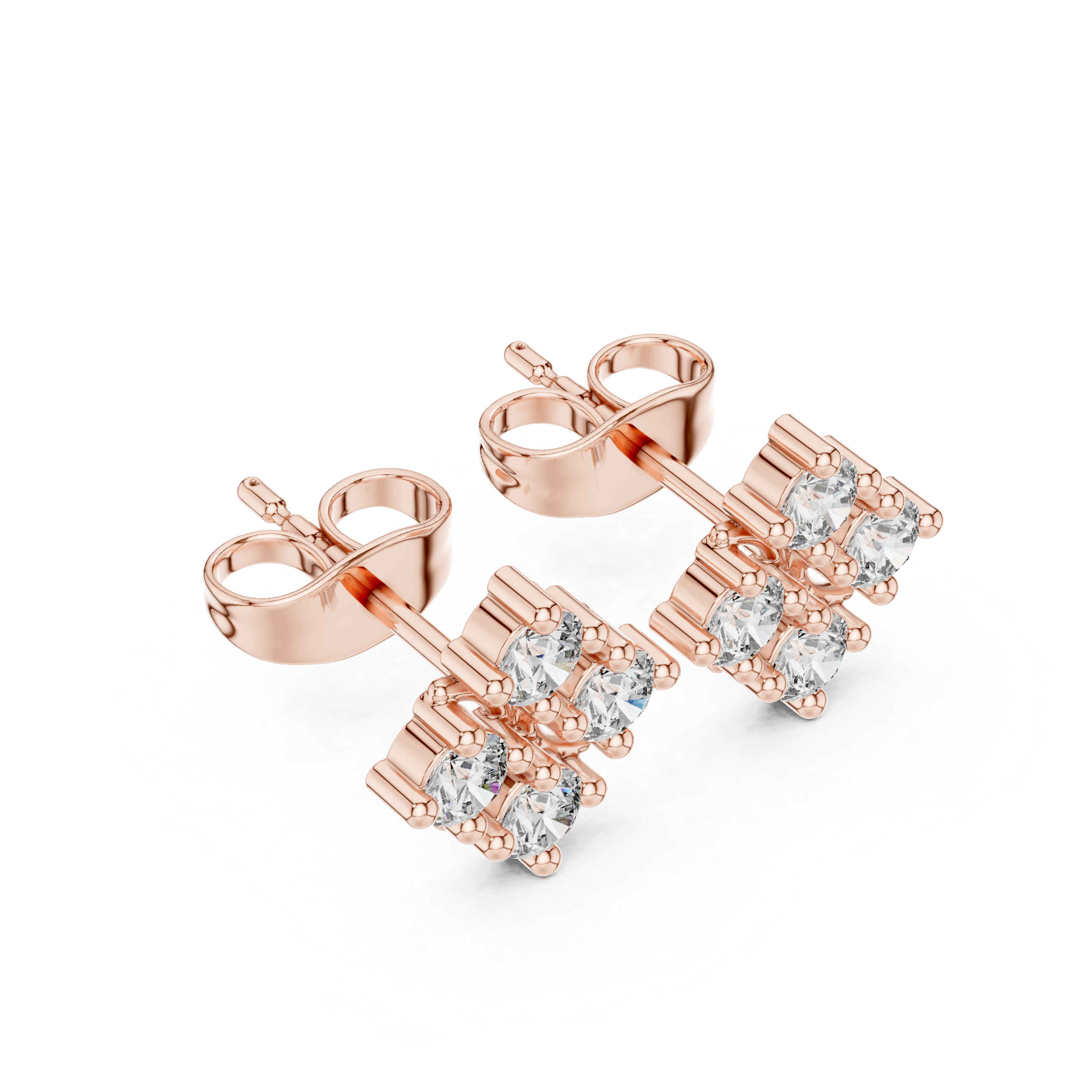 Sleek Line lab grown diamond earring design