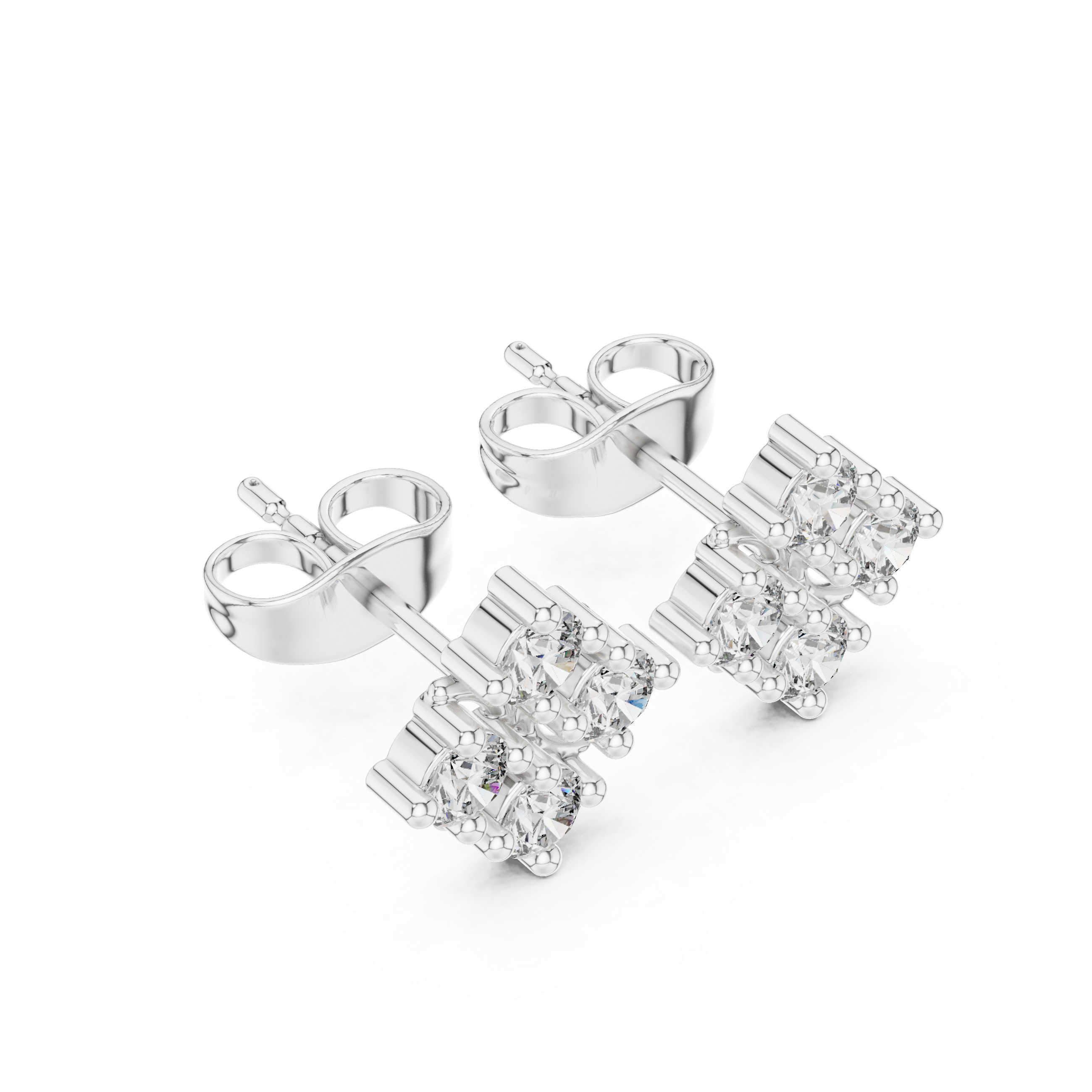Sleek Line lab grown diamond earring design