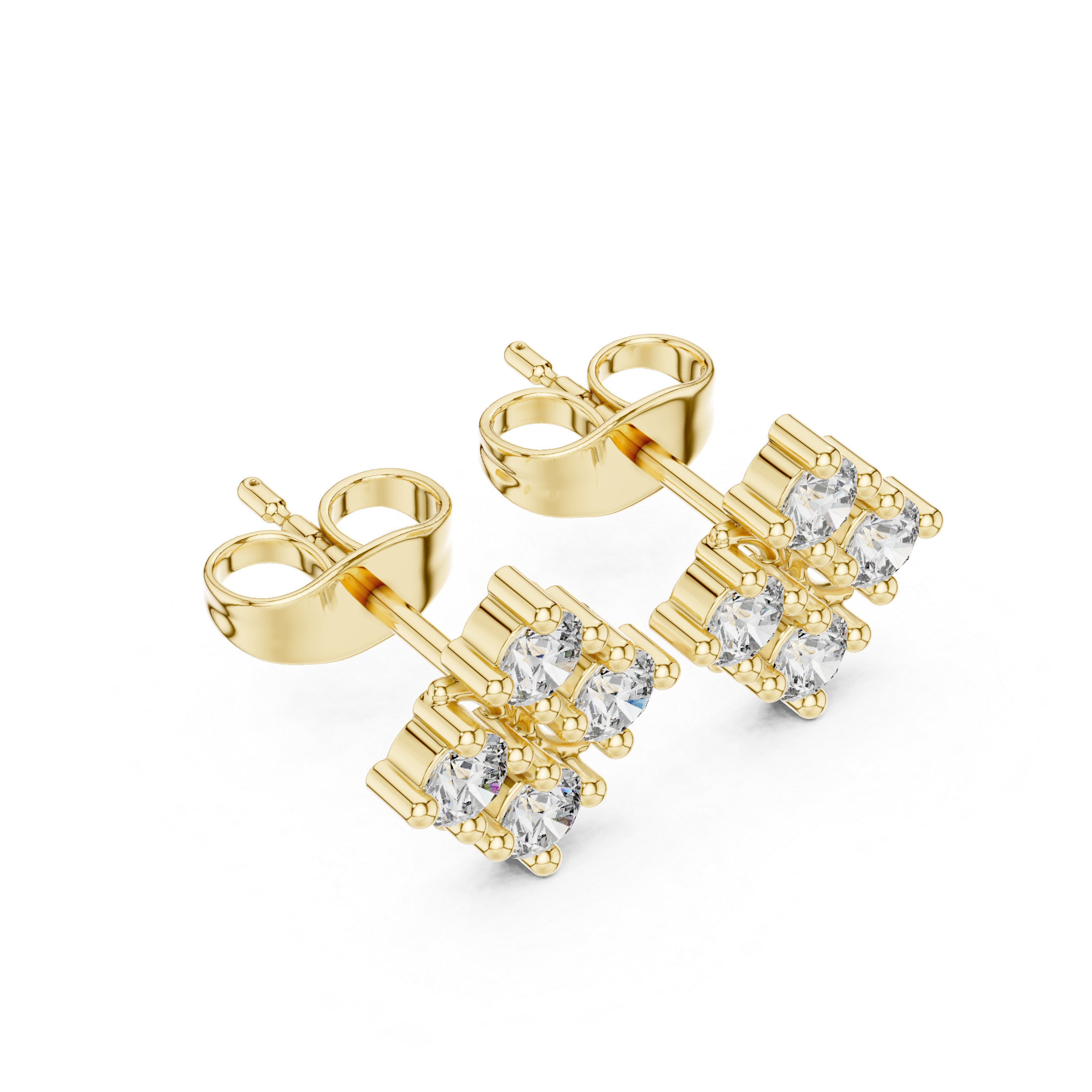 Sleek Line lab grown diamond earring design