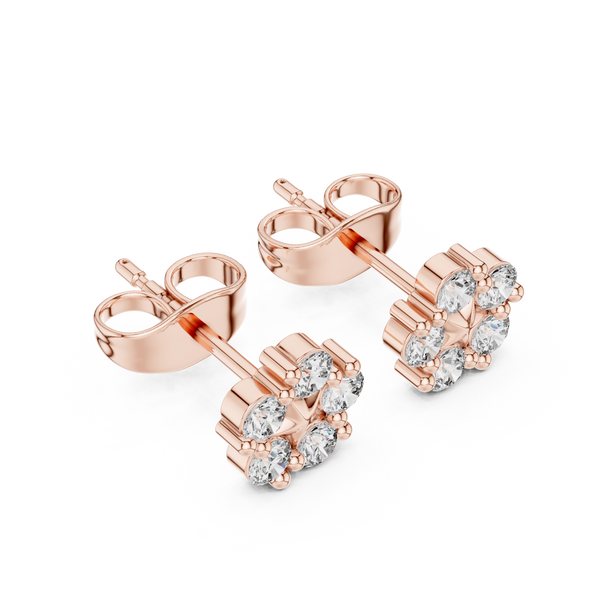 Soft Ember lab grown diamond earring design