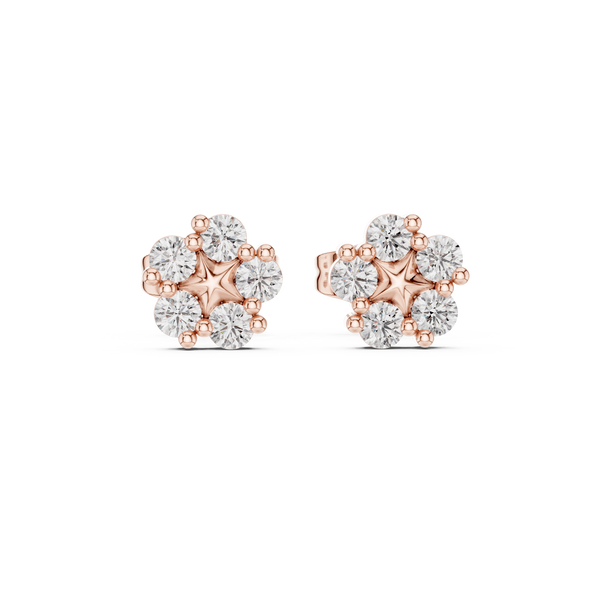 Soft Ember lab grown diamond earring design