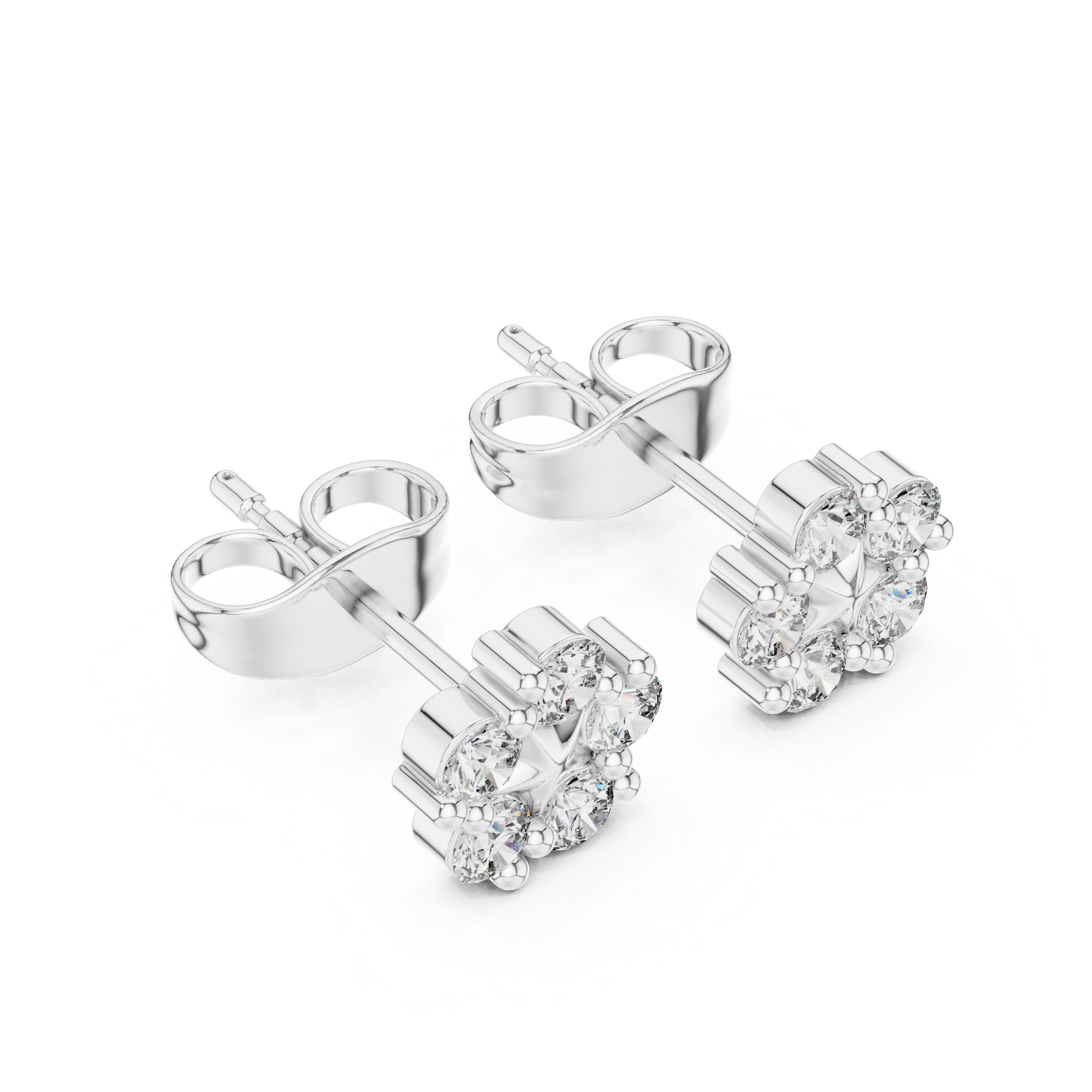 Soft Ember lab grown diamond earring design