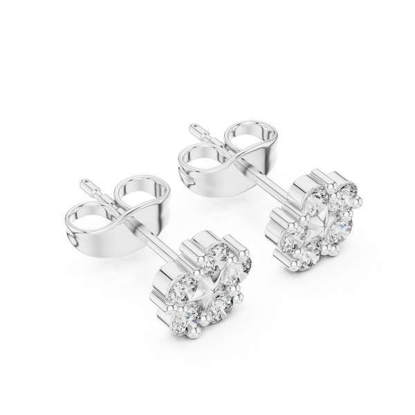 Soft Ember lab grown diamond earring design