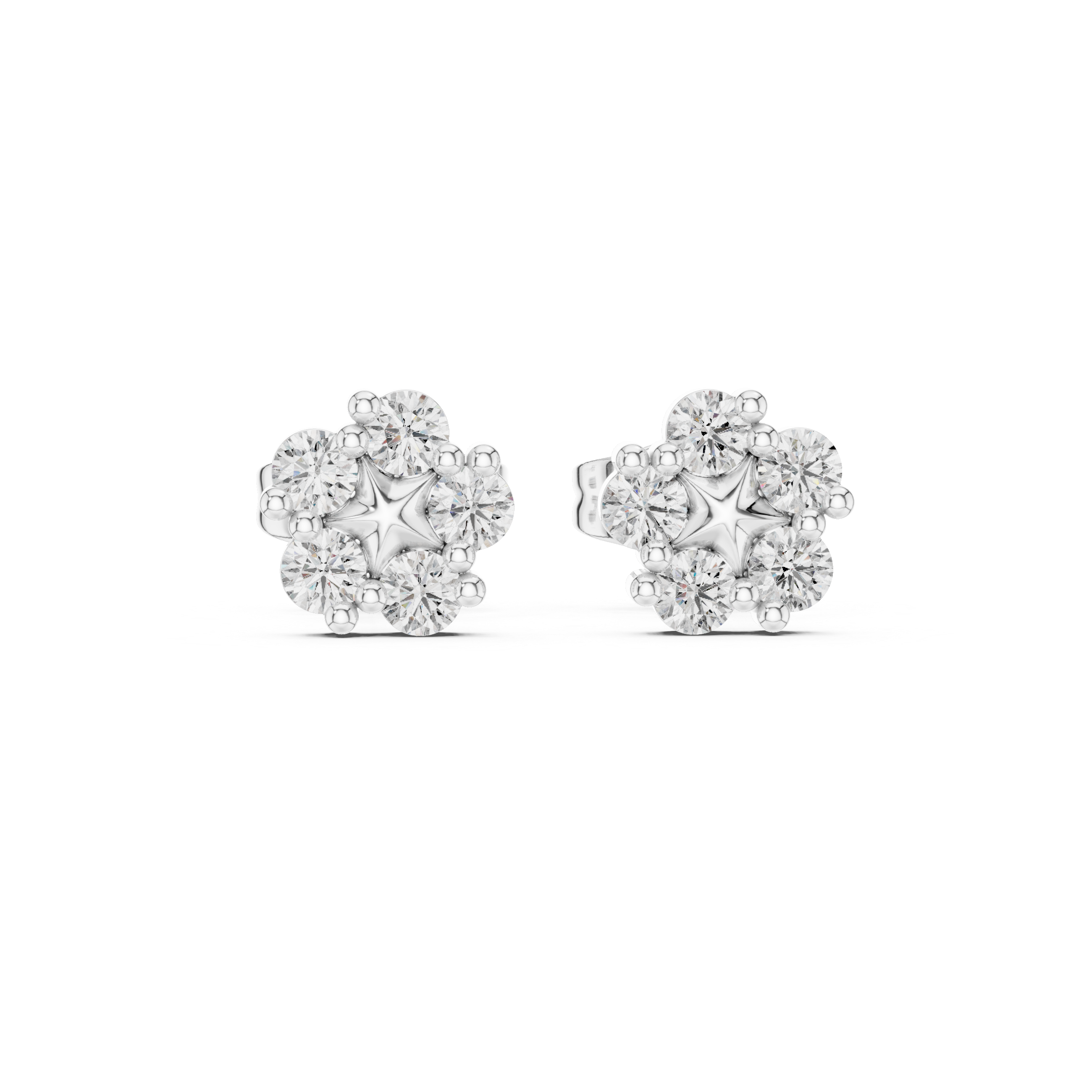 Soft Ember lab grown diamond earring design