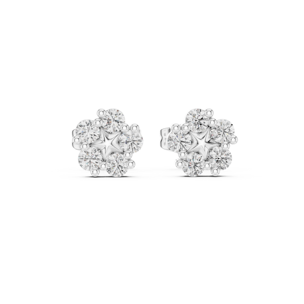 Soft Ember lab grown diamond earring design