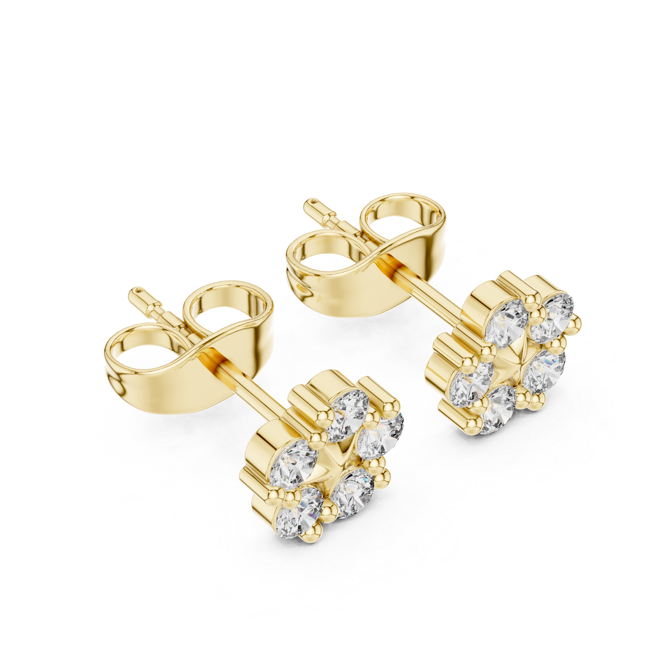 Soft Ember lab grown diamond earring design