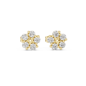 Soft Ember lab grown diamond earring design