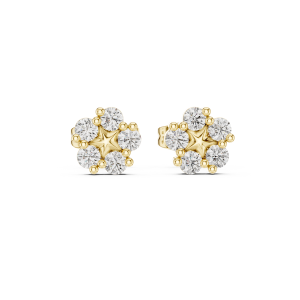 Soft Ember lab grown diamond earring design