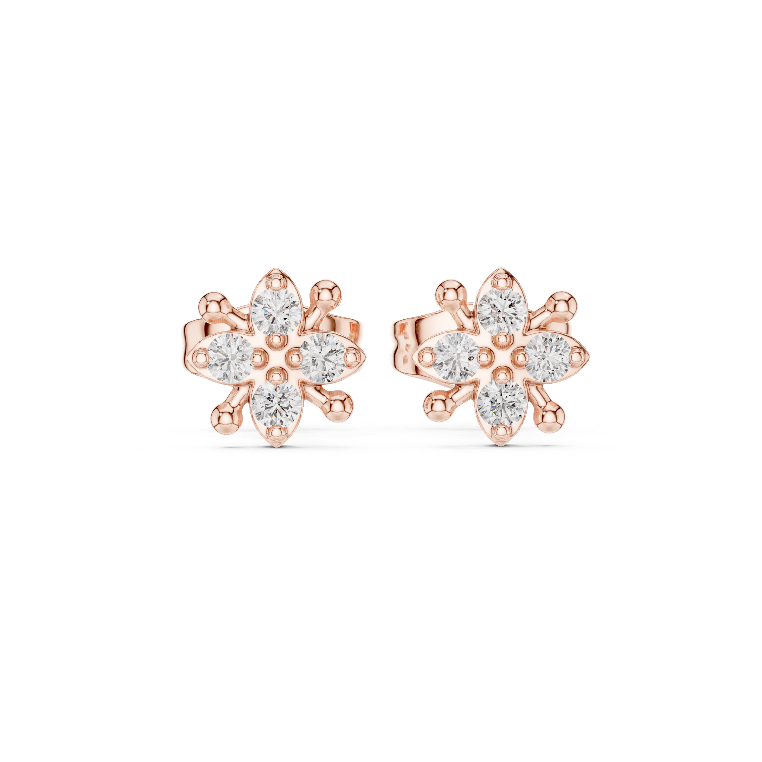 Quiet Mind lab grown diamond earring design