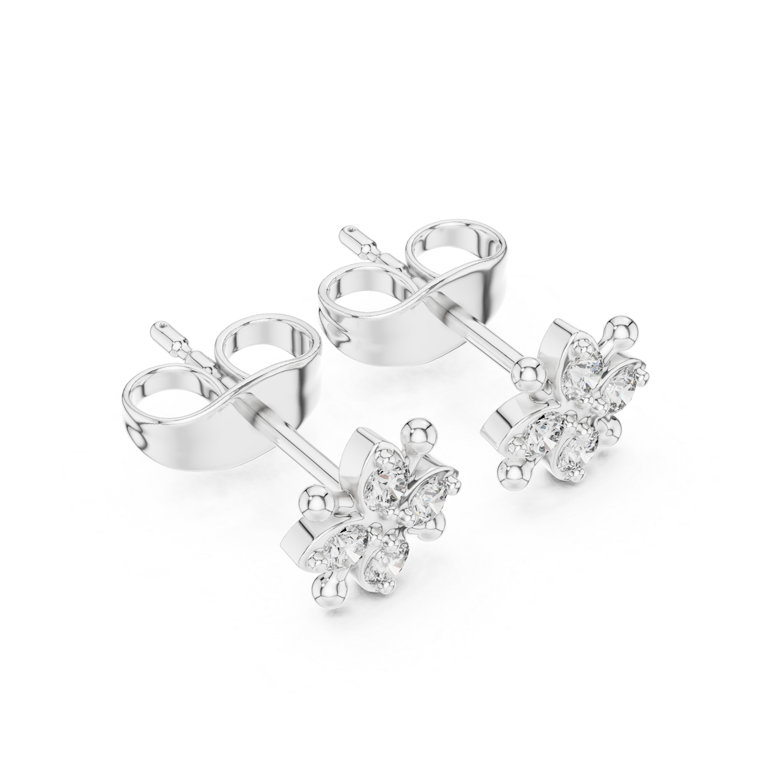 Quiet Mind lab grown diamond earring design