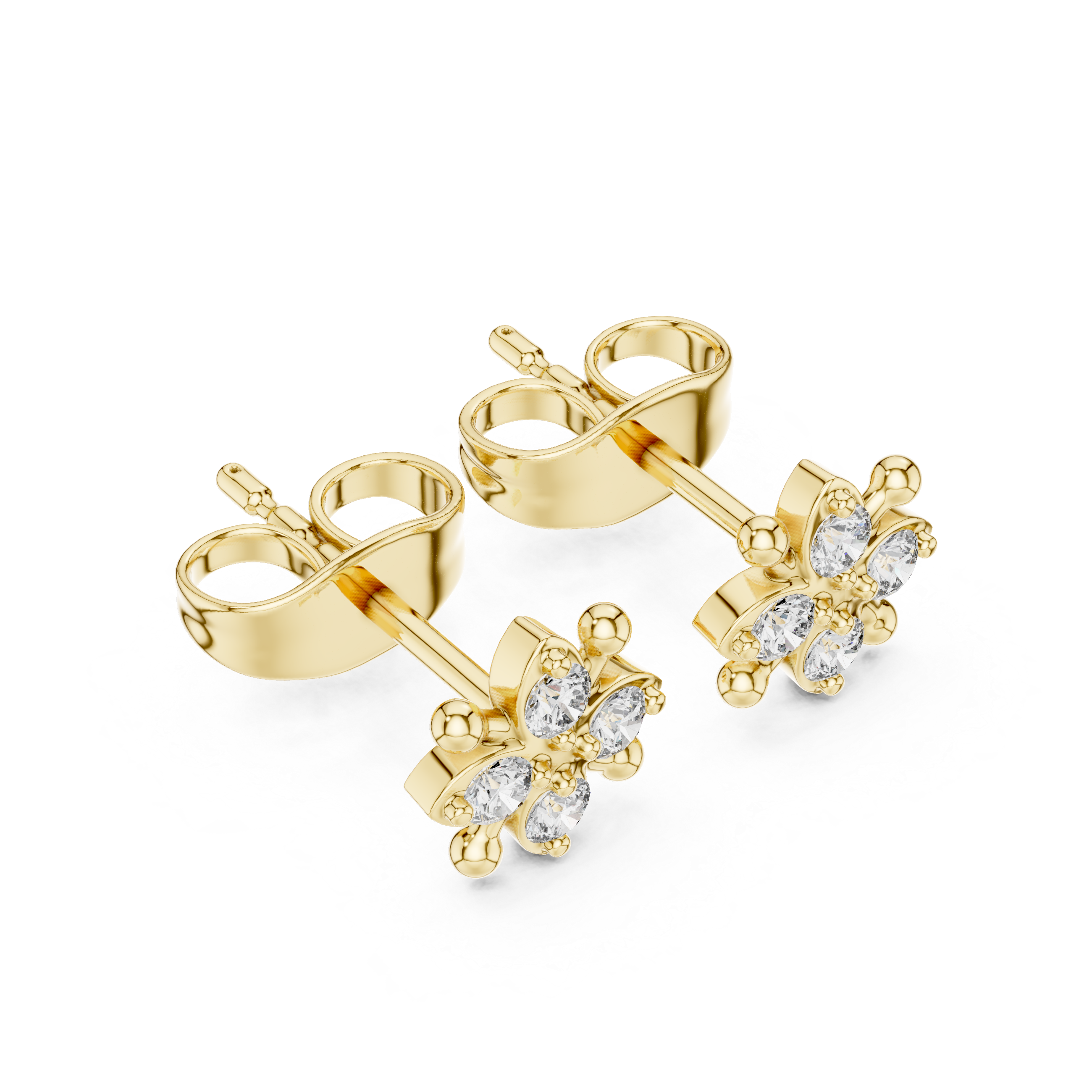 Quiet Mind lab grown diamond earring design