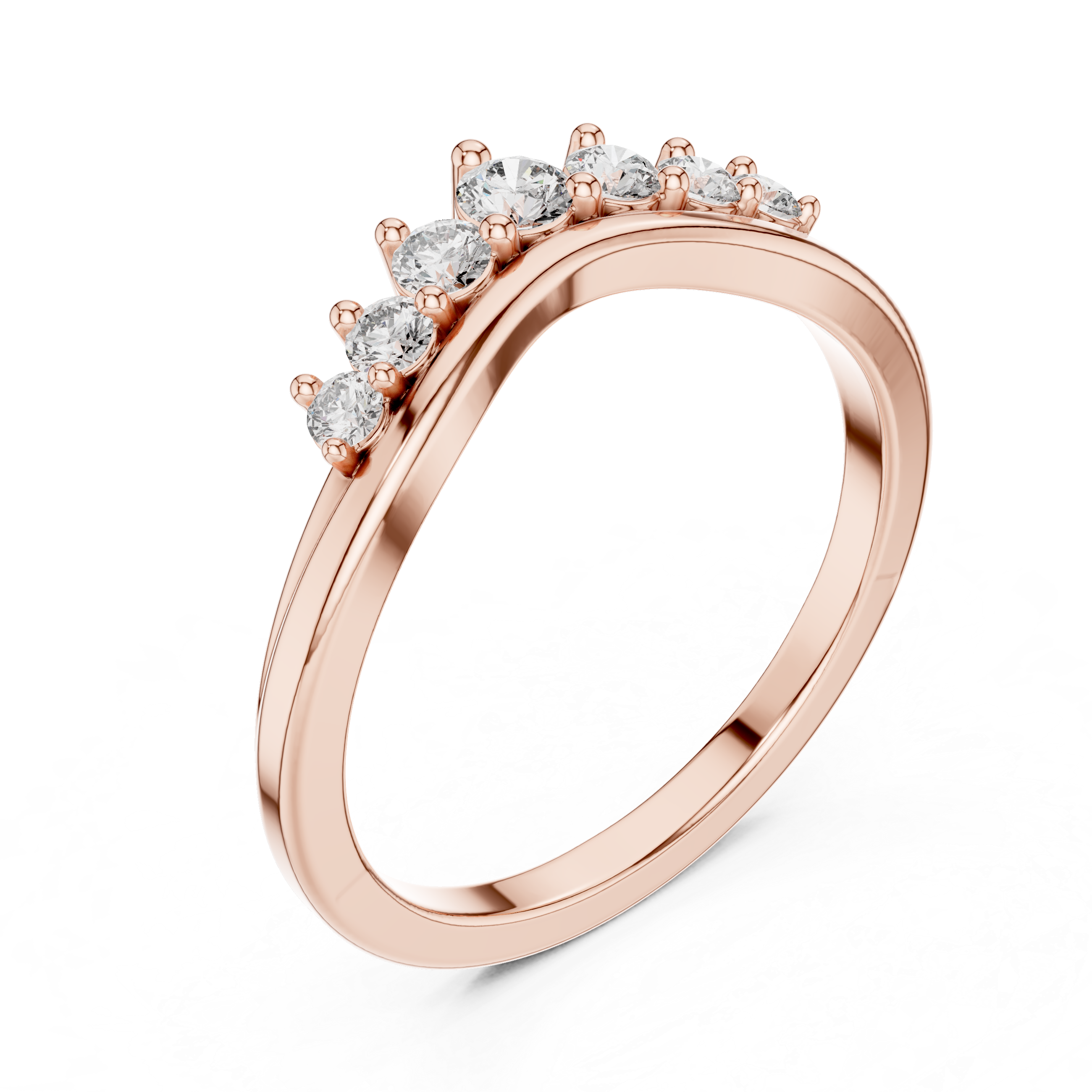 Cascade Drop lab grown diamond ring