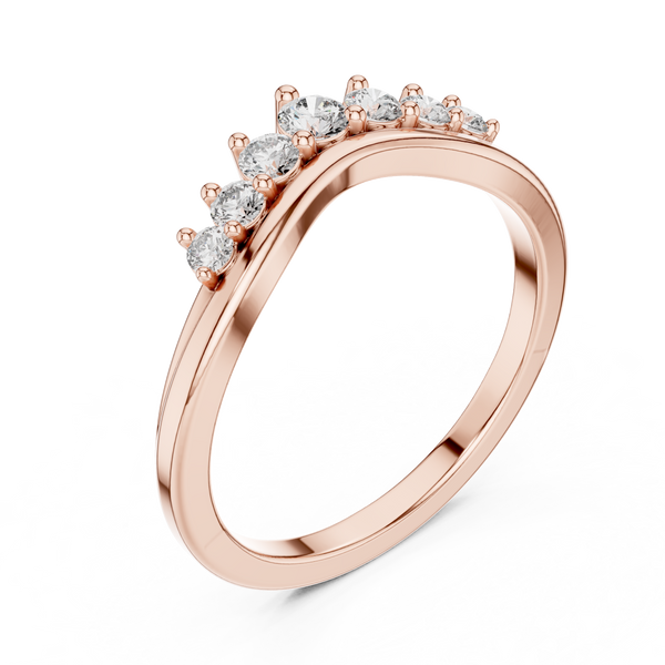 Cascade Drop lab grown diamond ring