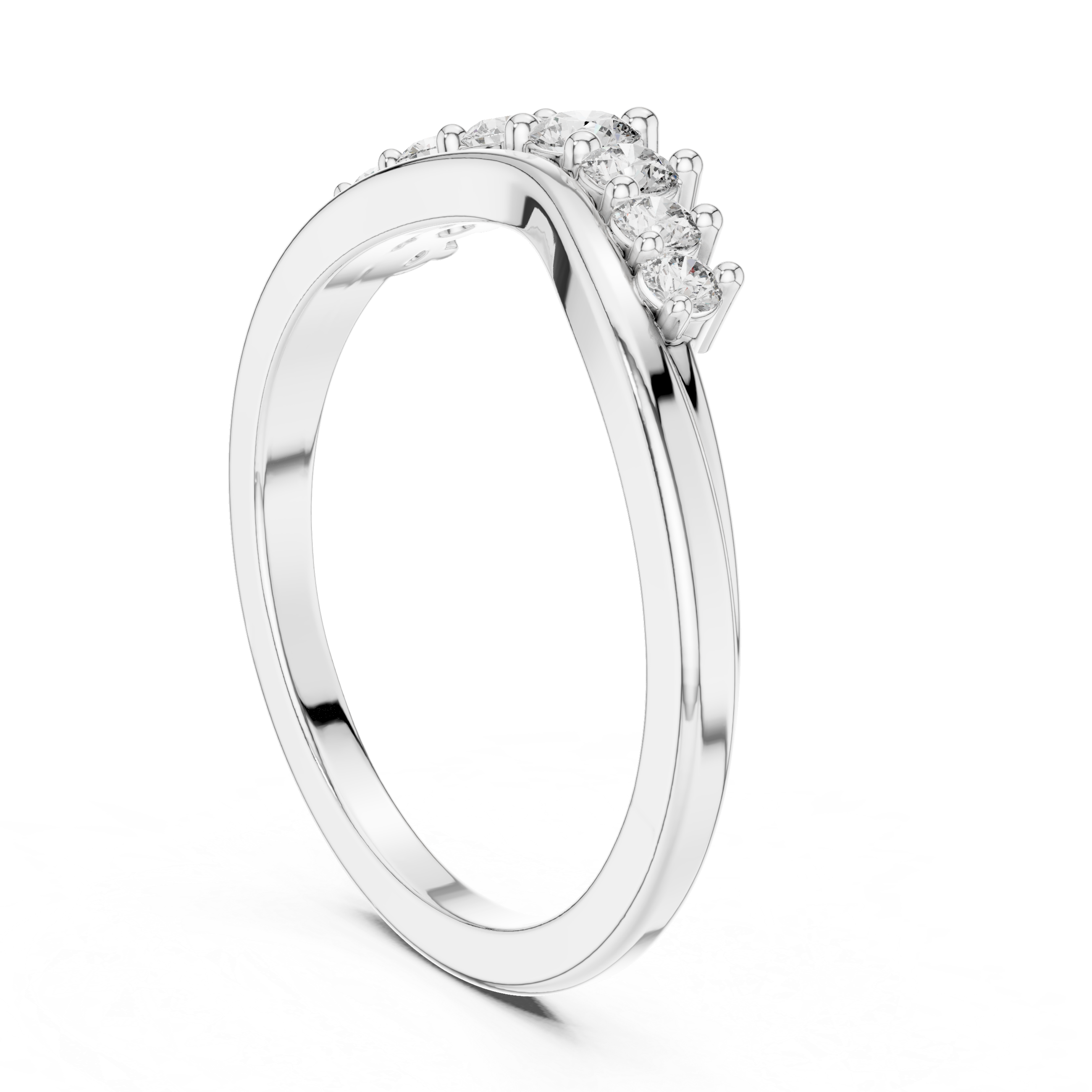Cascade Drop lab grown diamond ring