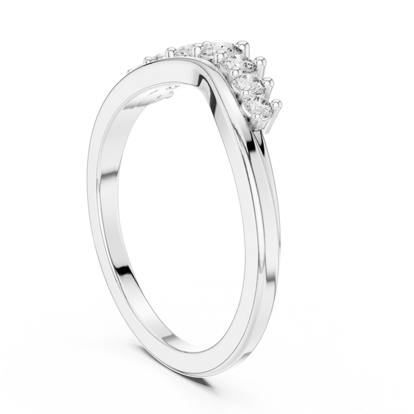 Cascade Drop lab grown diamond ring