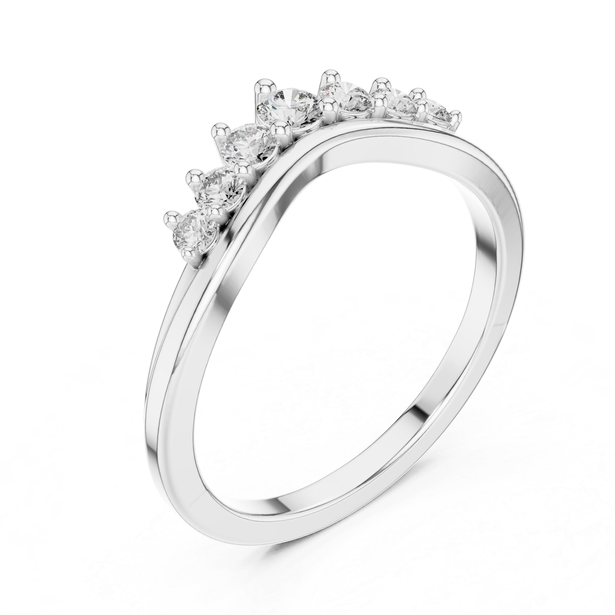 Cascade Drop lab grown diamond ring