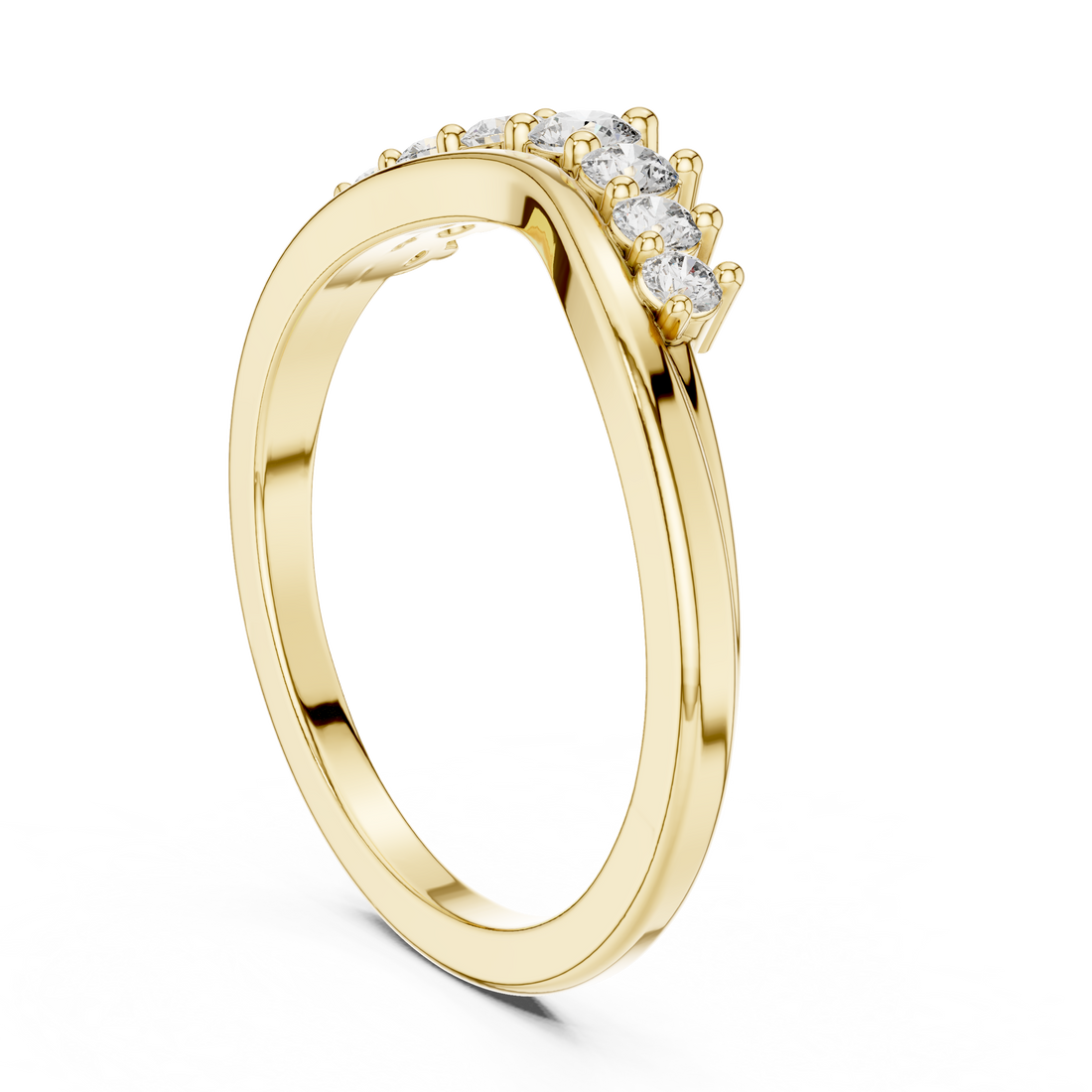 Cascade Drop lab grown diamond ring
