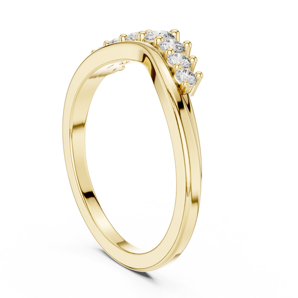 Cascade Drop lab grown diamond ring