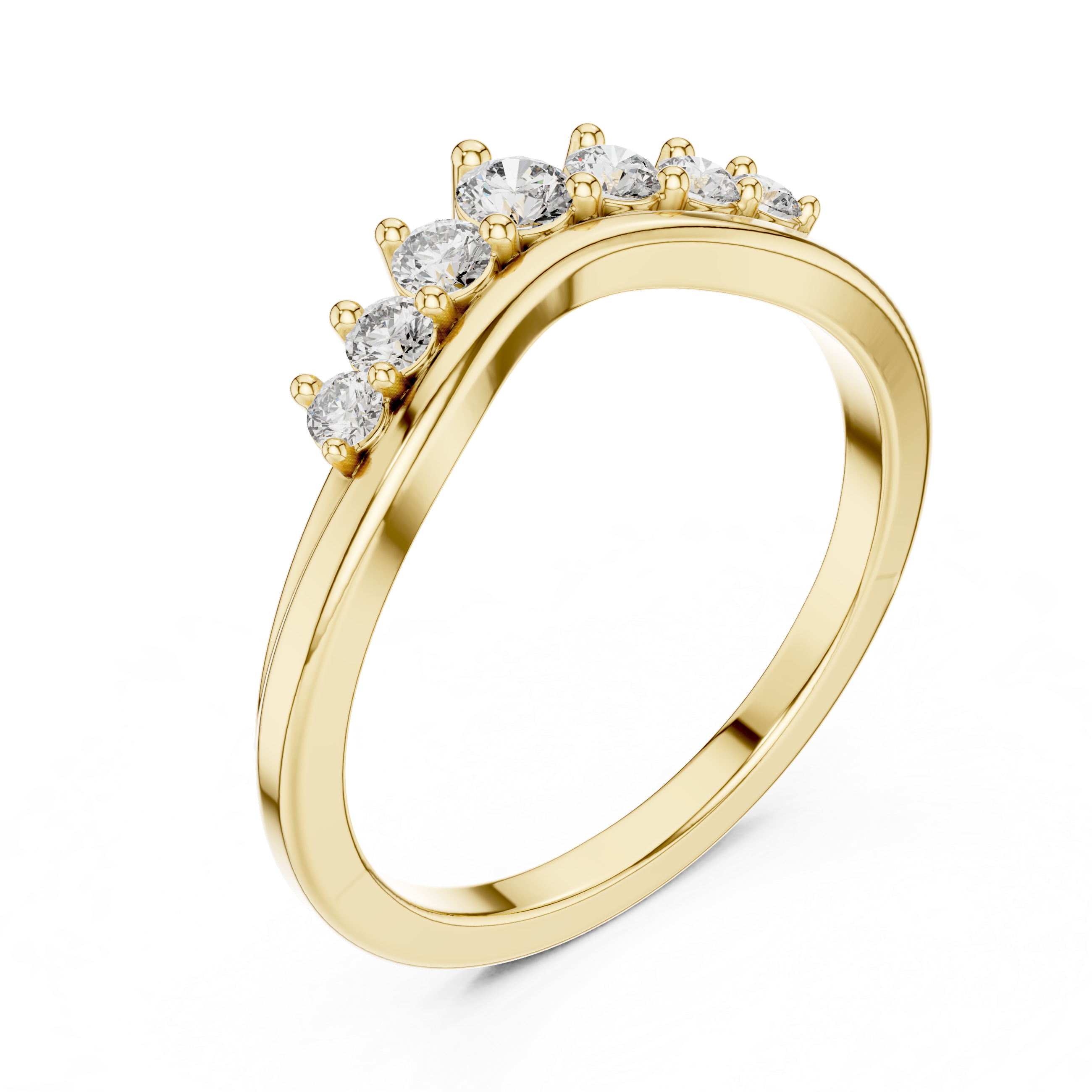 Cascade Drop lab grown diamond ring