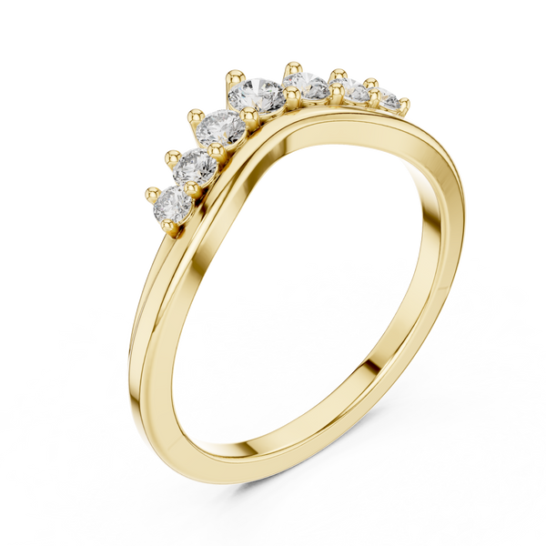 Cascade Drop lab grown diamond ring