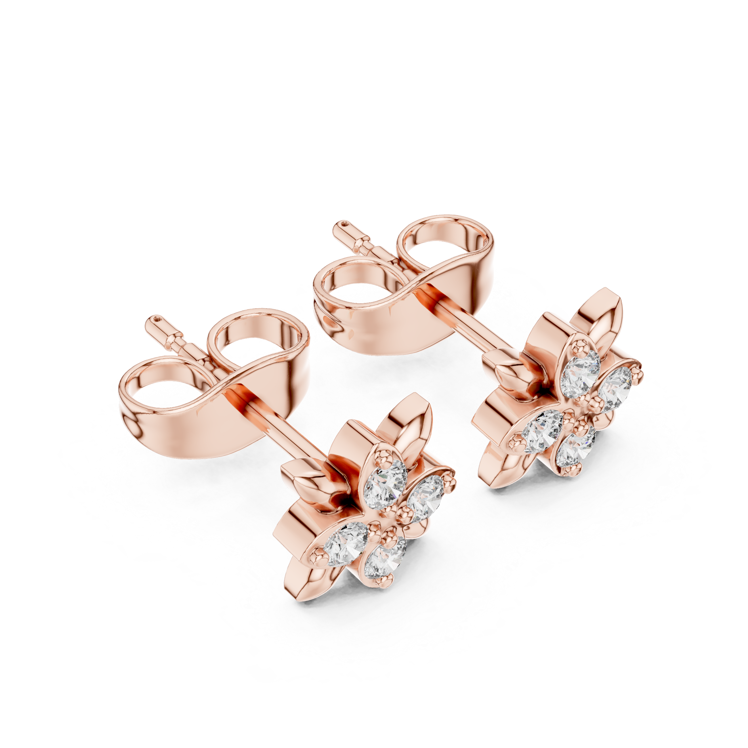 Warm Hug lab grown diamond earring design
