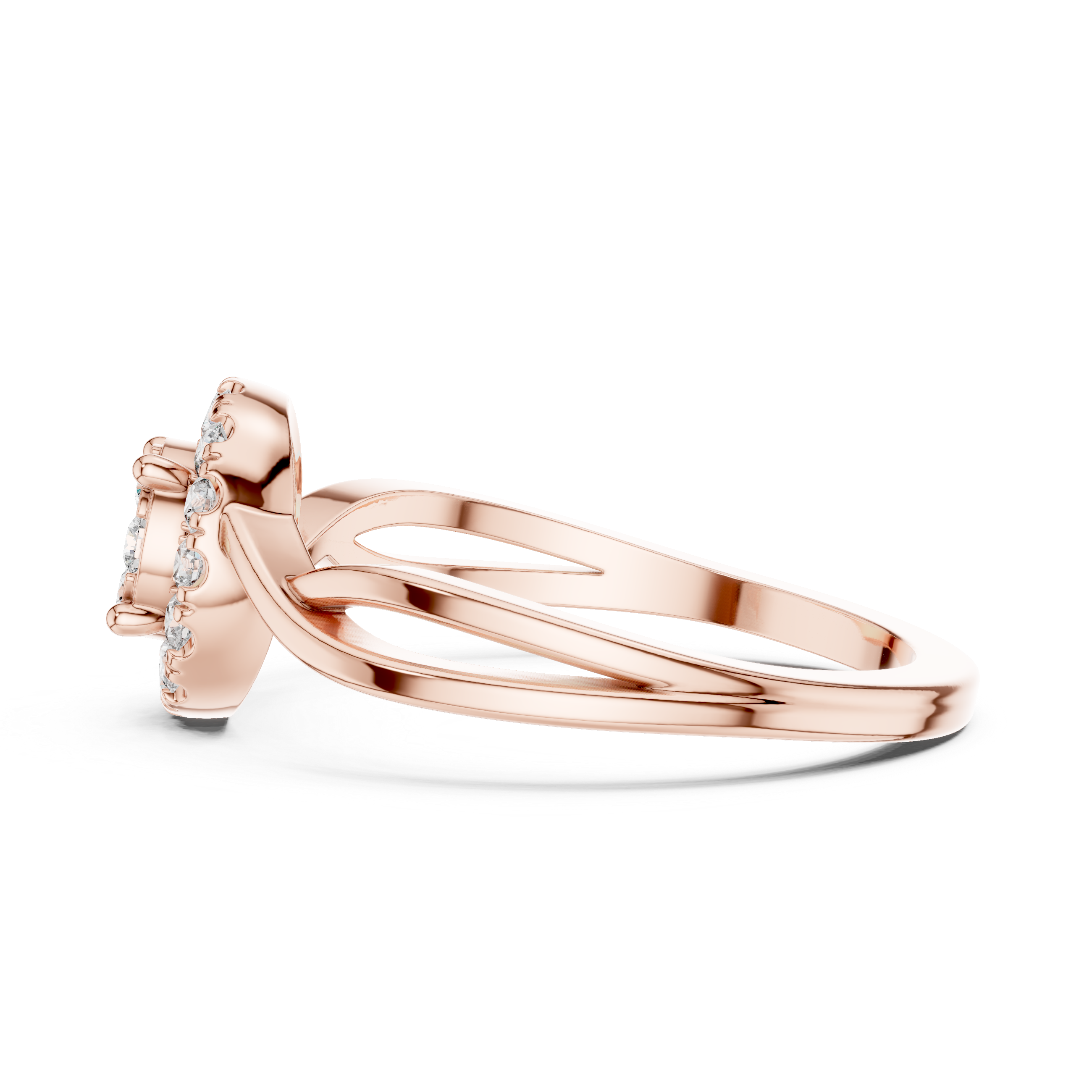 Horizon Line lab grown diamond ring