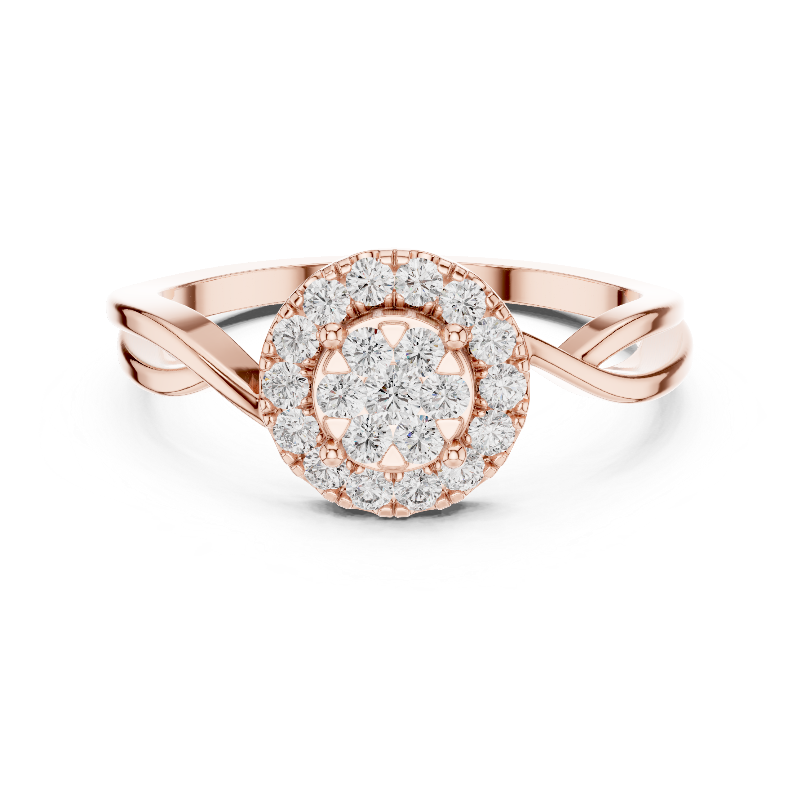 Horizon Line lab grown diamond ring